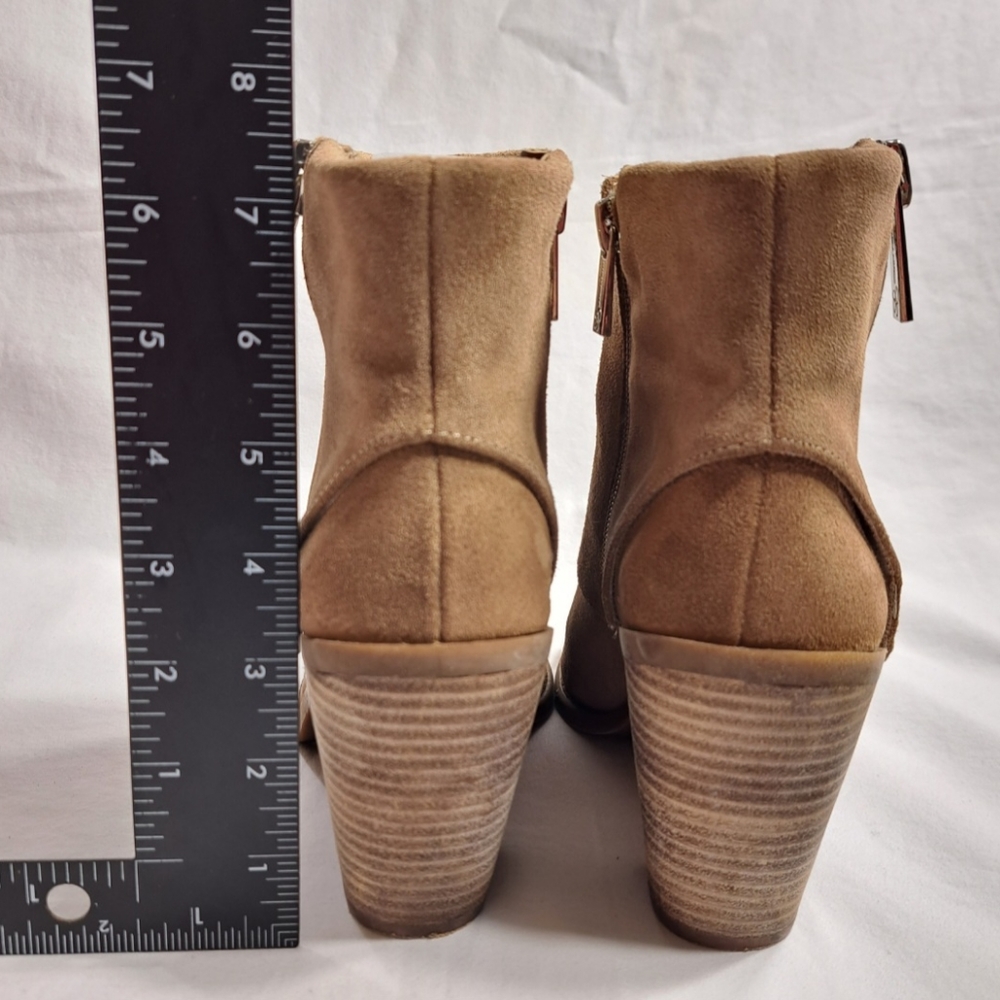 Jessica Simpson Women's Suede Ankle Heeled Boots Tan 7 1/2 M - Picture 7 of 14